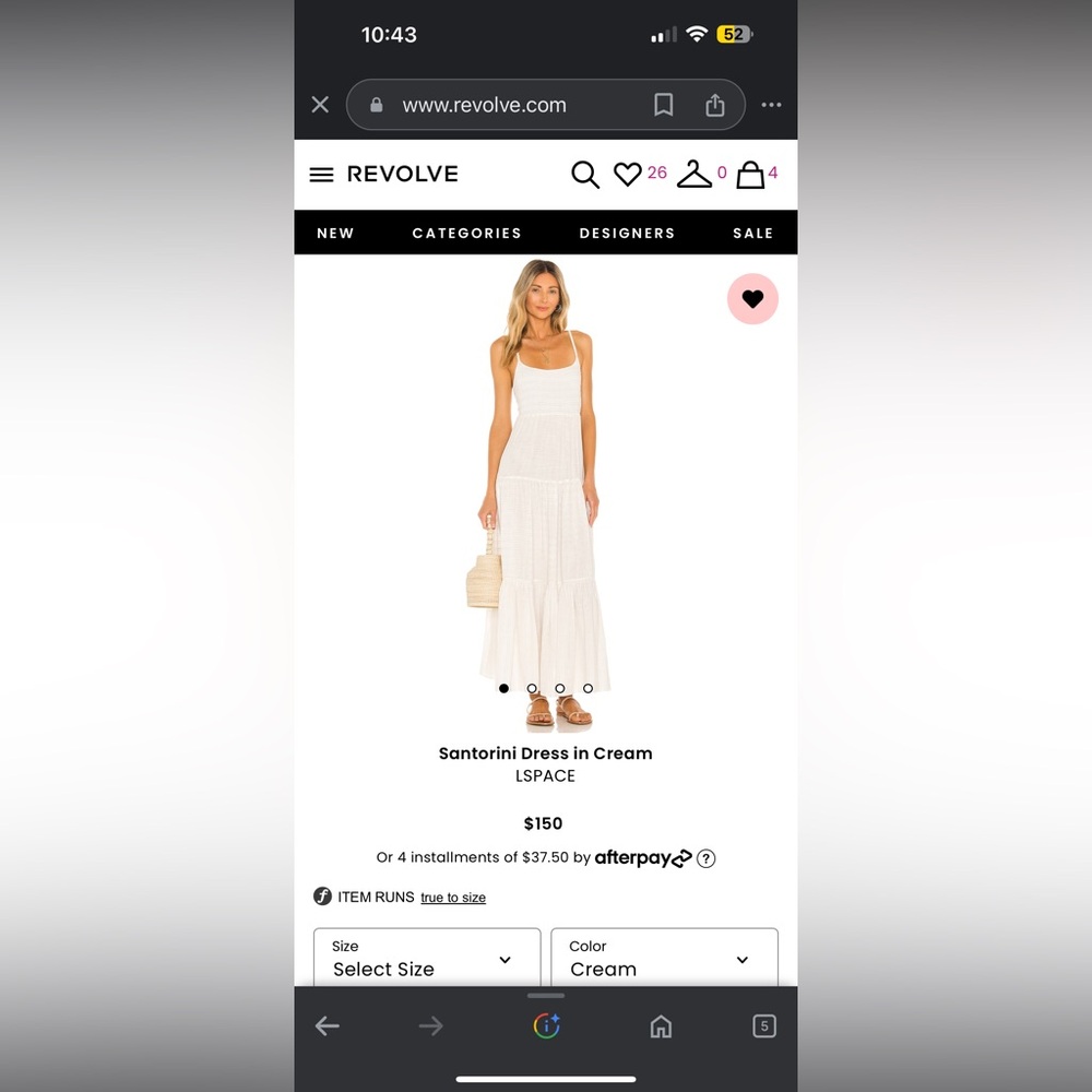 Santorini Dress in Cream
LSPACE